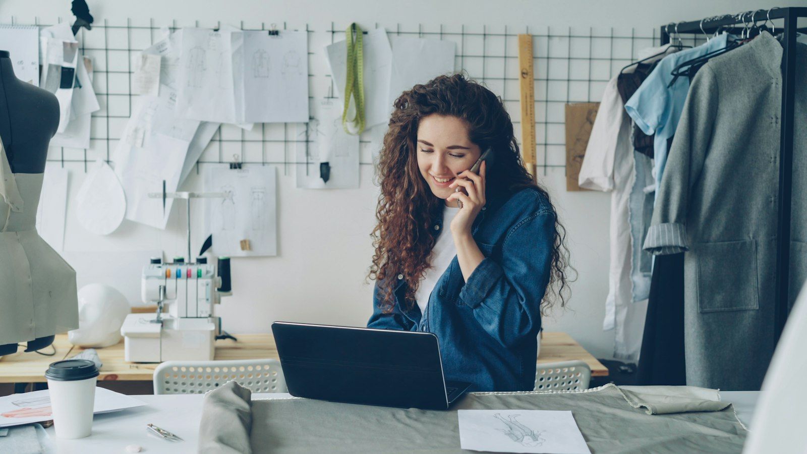 Designer working in a studio