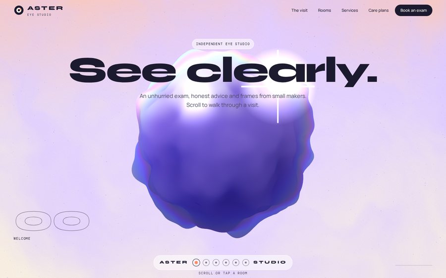 Aster Eye Studio sample website