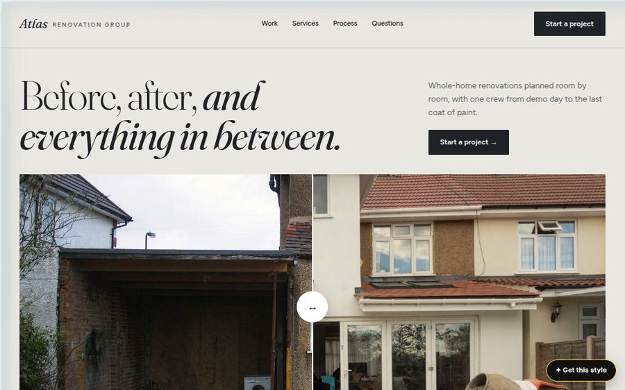 Atlas Renovation Group sample website
