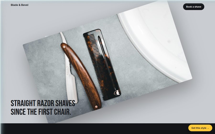 Blade & Bevel Barbers sample website