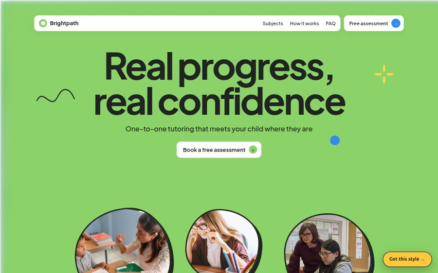 Brightpath Tutoring sample website