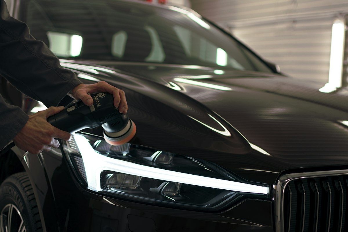 A man using a car