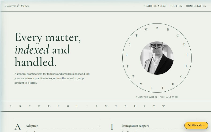 Carrow & Vance Law sample website