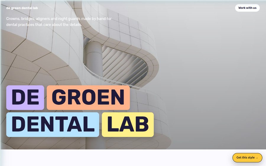De Groen Dental Lab sample website