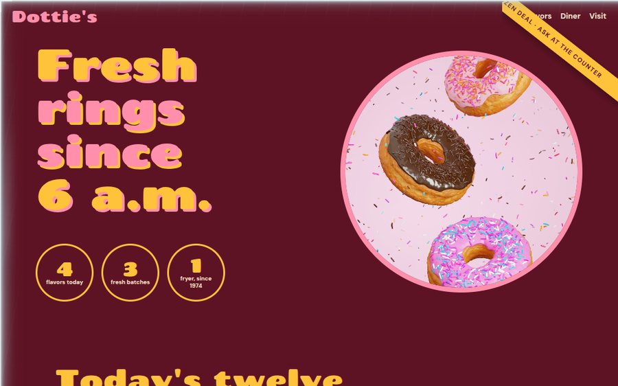 Dottie's Donut Diner sample website