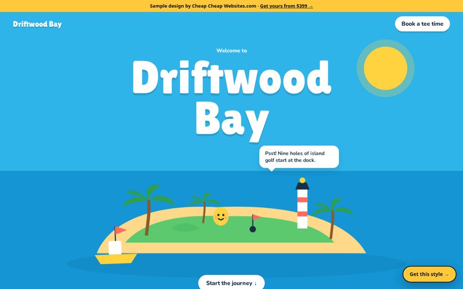 Driftwood Bay Mini Golf sample website