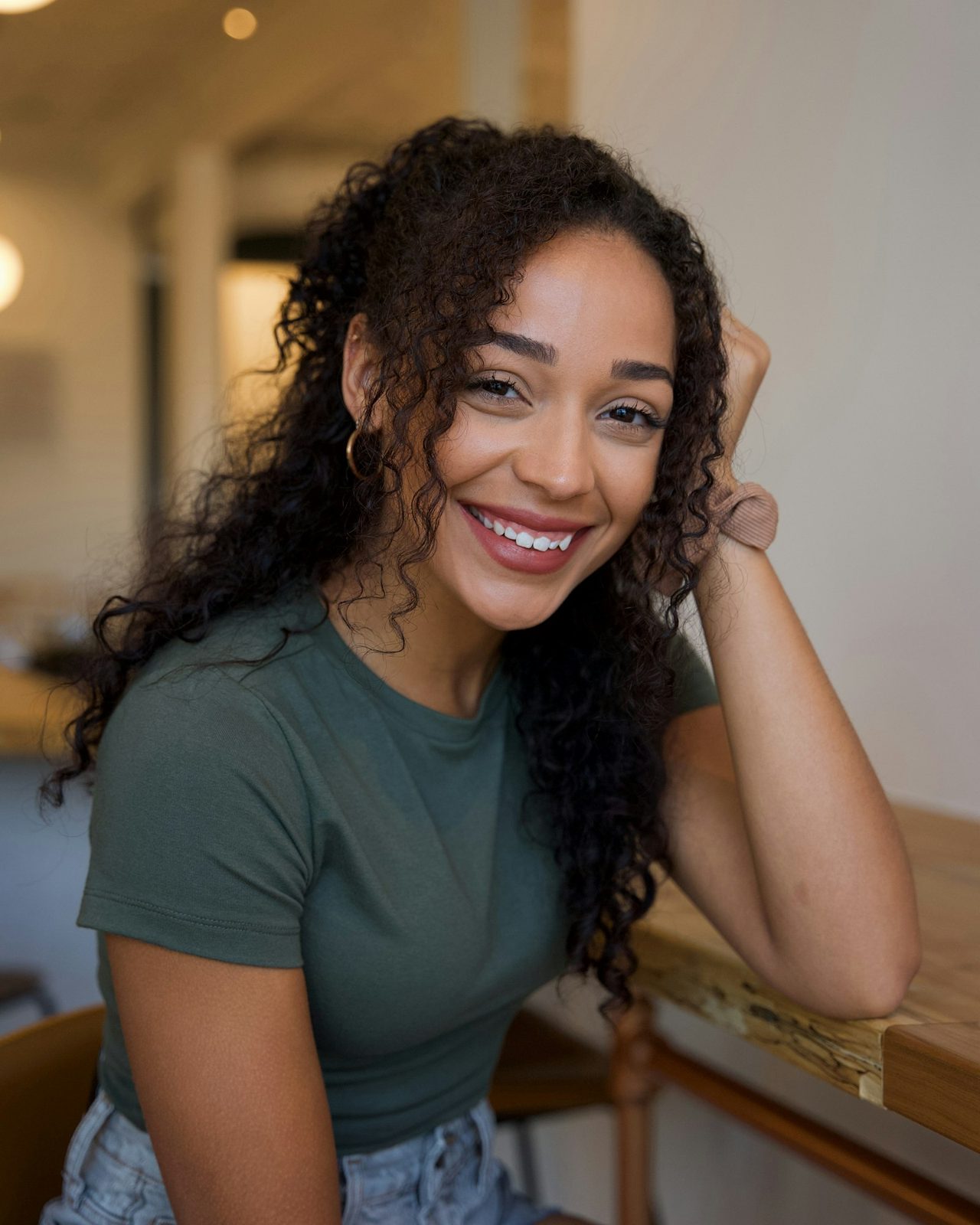 Smiling client with glowing skin