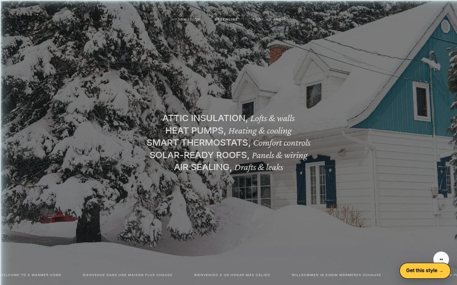 Greenline Home Energy sample website