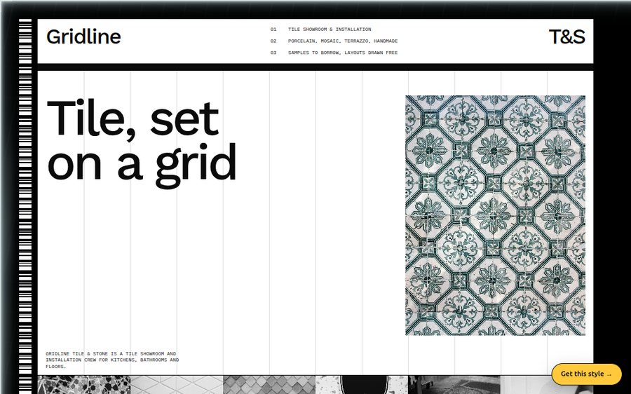 Gridline Tile & Stone sample website