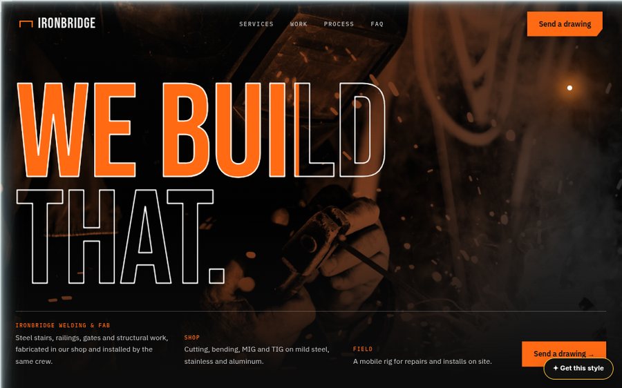 Ironbridge Welding & Fab sample website