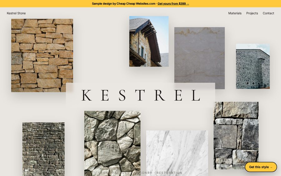 Kestrel Stone sample website