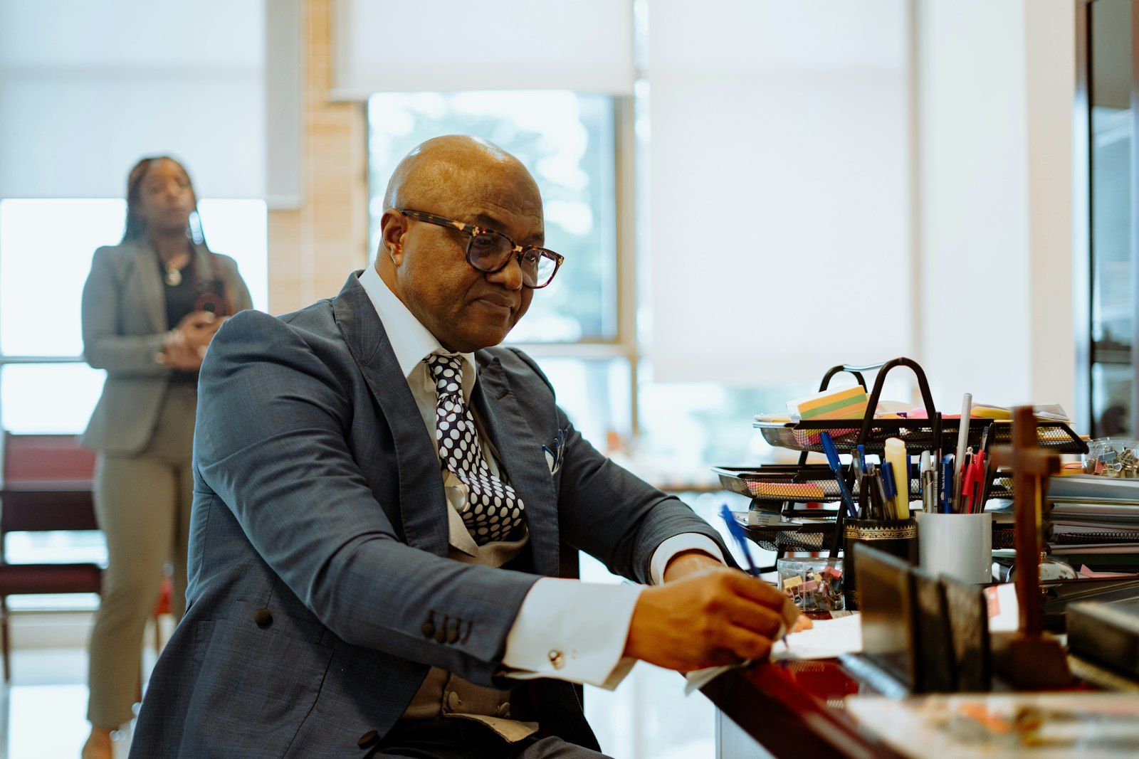 Attorney at his desk