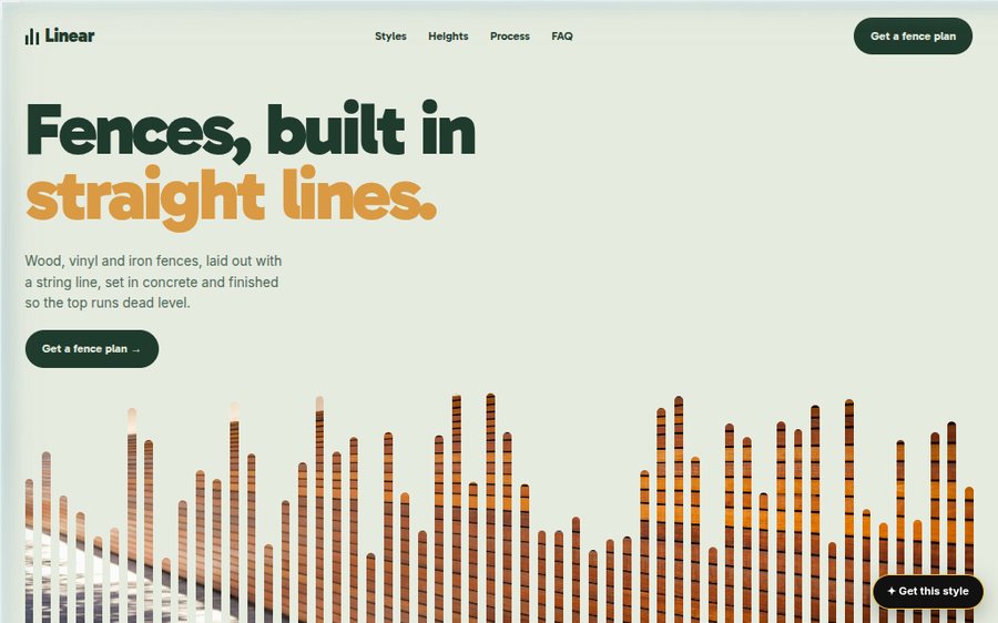 Linear Fence Co. sample website