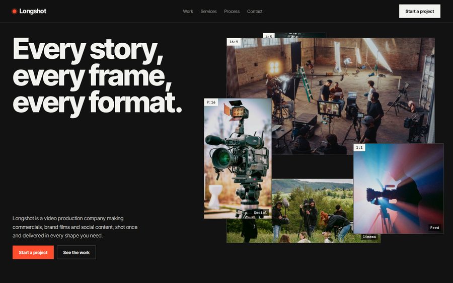 Longshot Video Production sample website