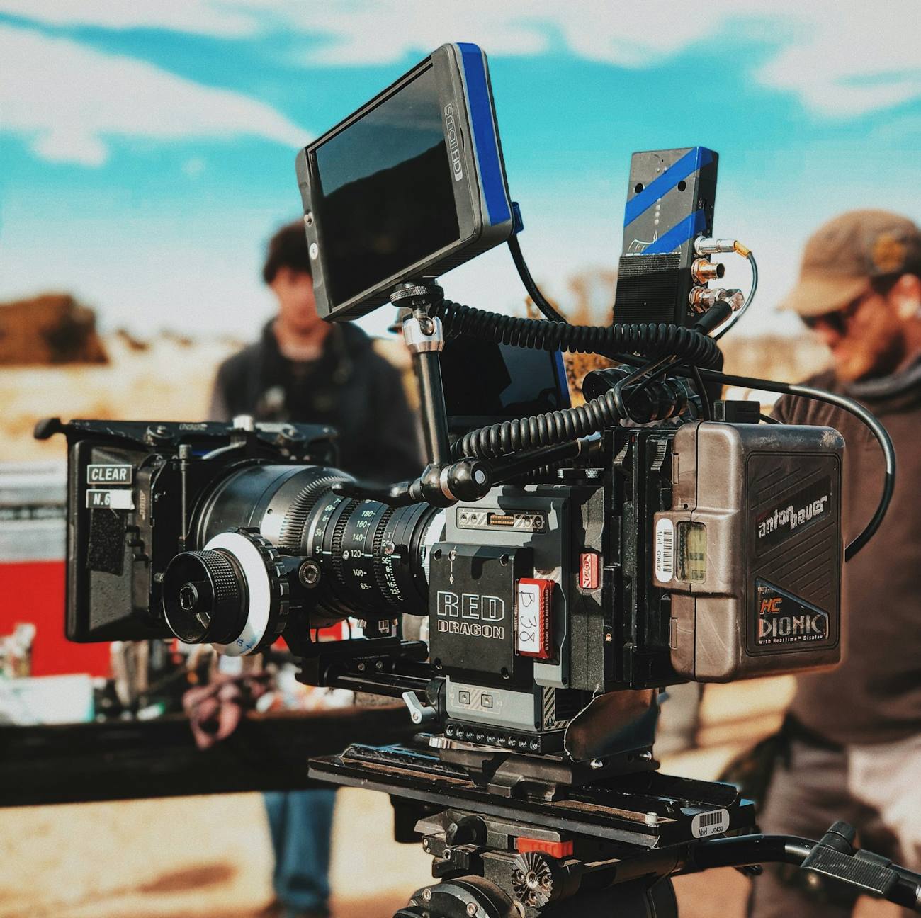 Cinema camera on location