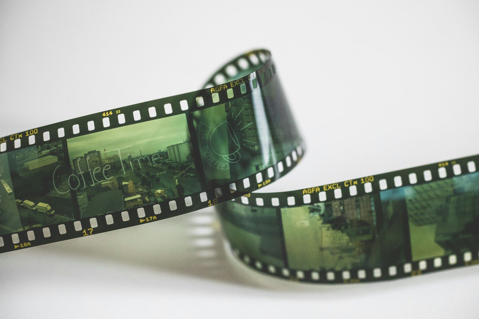 A curl of developed film