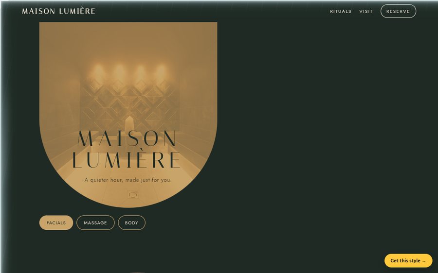 Maison Lumière Spa sample website