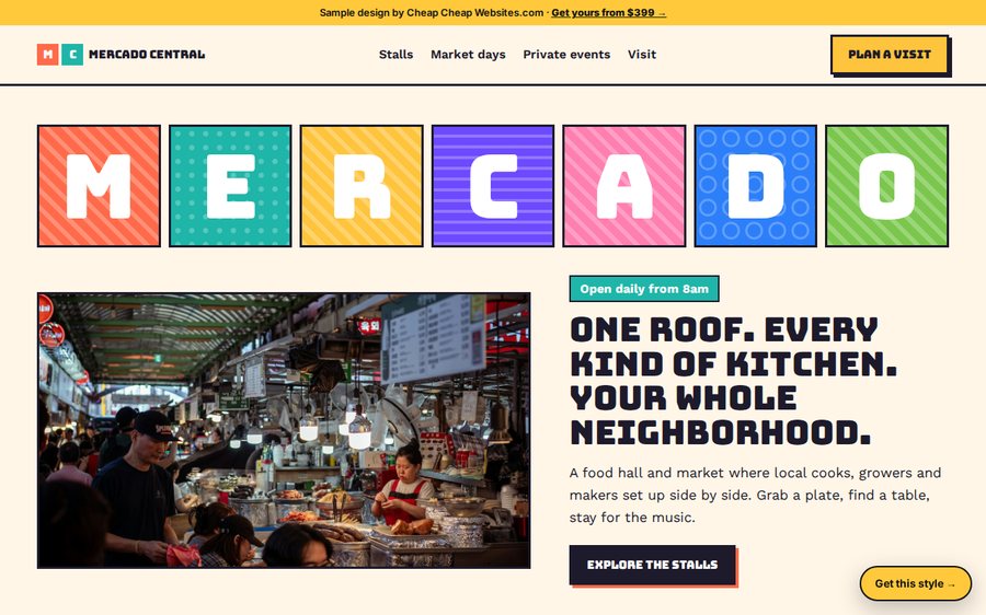 Mercado Central sample website
