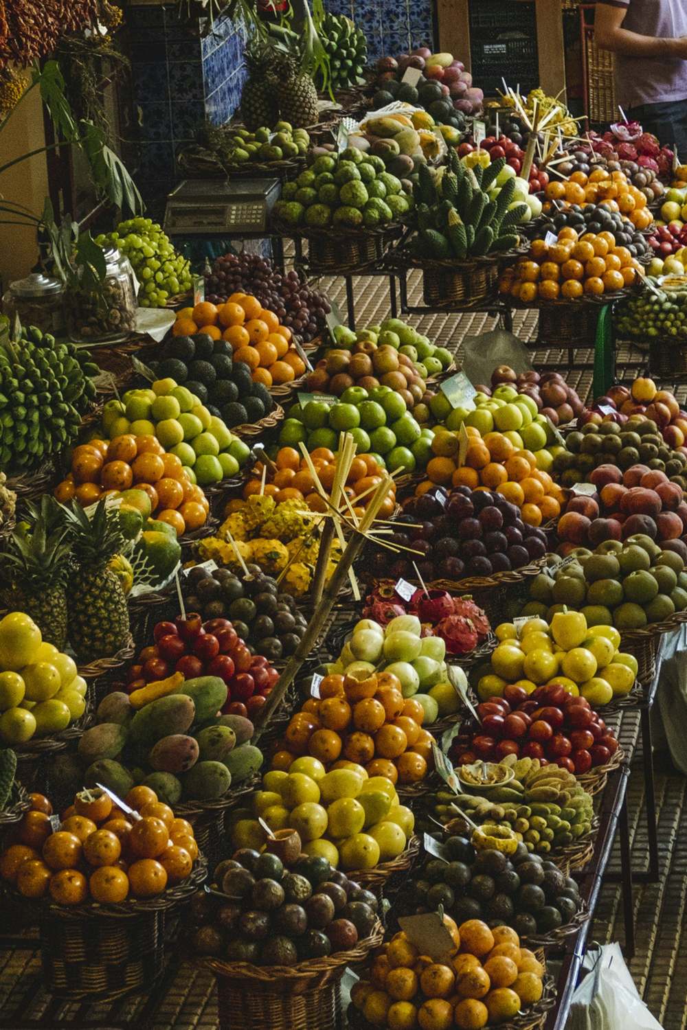 Piles of colorful fruit