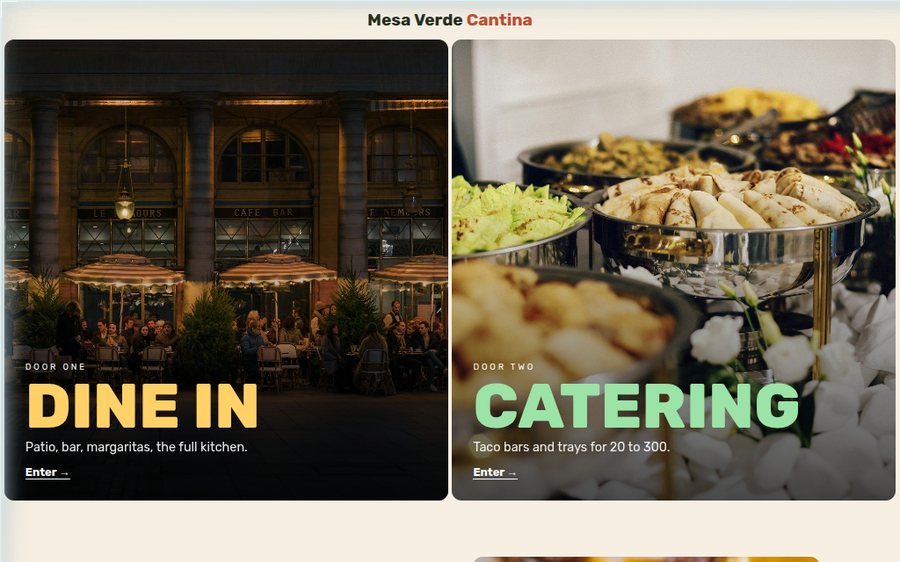Mesa Verde Cantina sample website