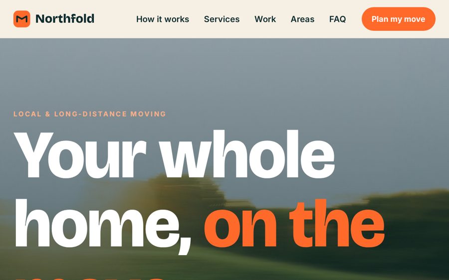 Northfold Moving Co. sample website