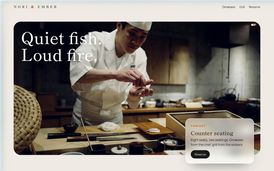 Nori & Ember sample website
