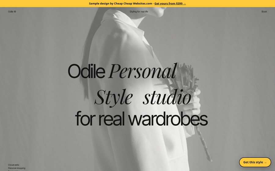 Odile Personal Styling sample website