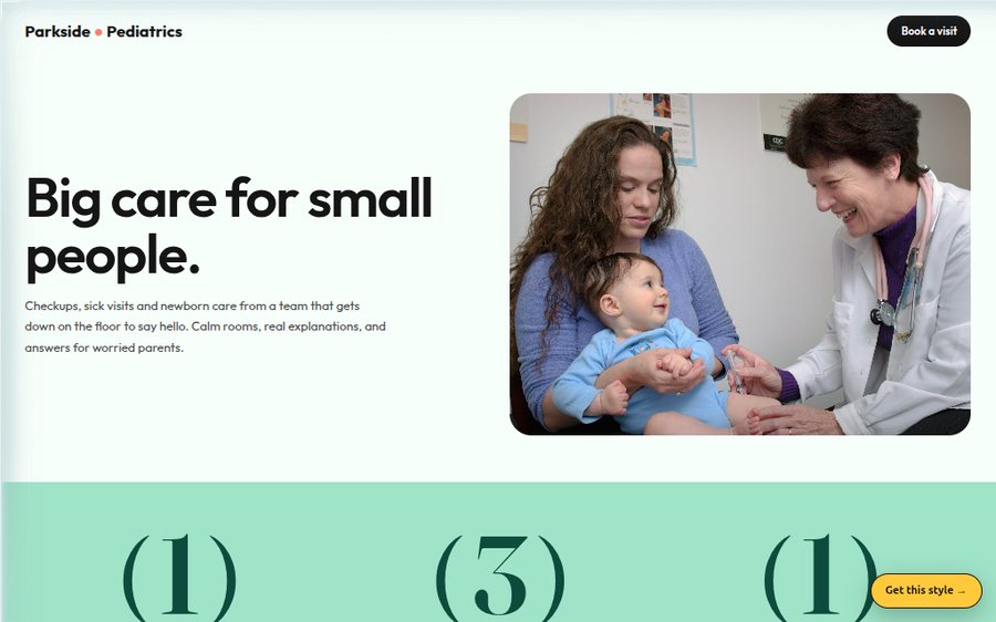 Parkside Pediatrics sample website