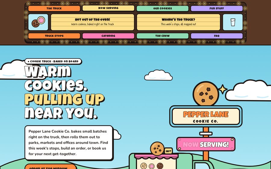 Pepper Lane Cookie Co. sample website