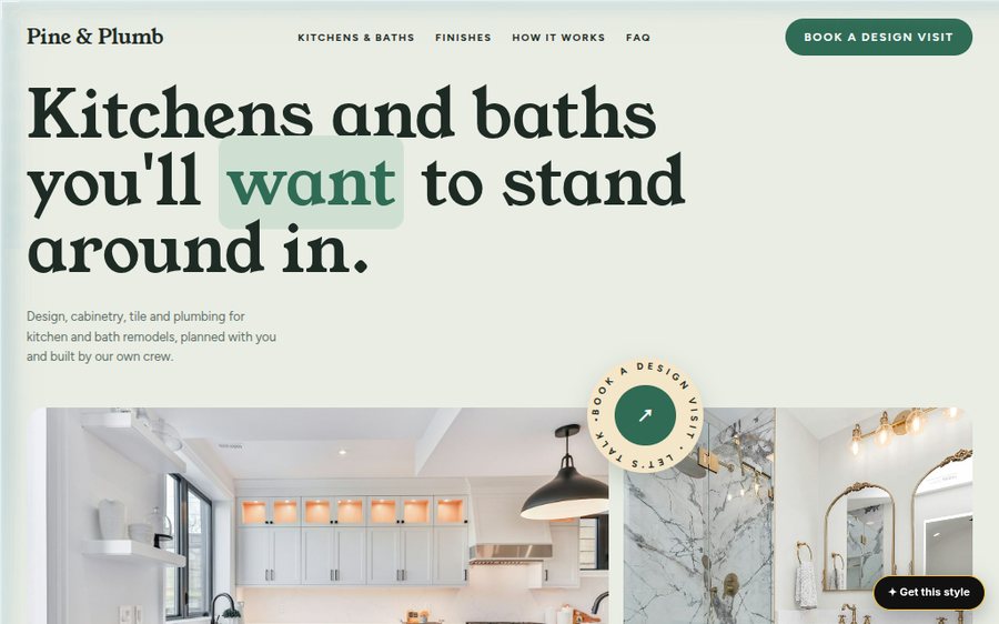 Pine & Plumb Remodeling sample website