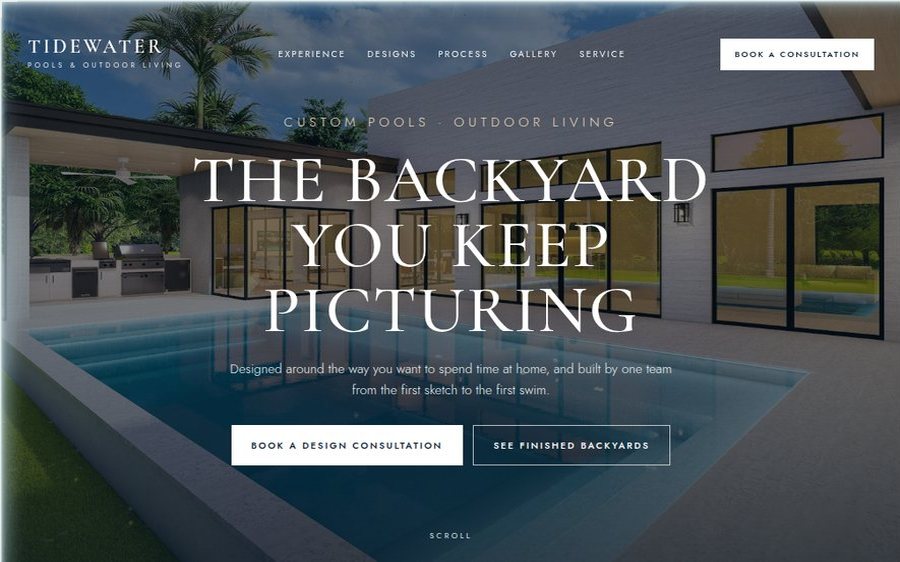 Tidewater Pools sample website