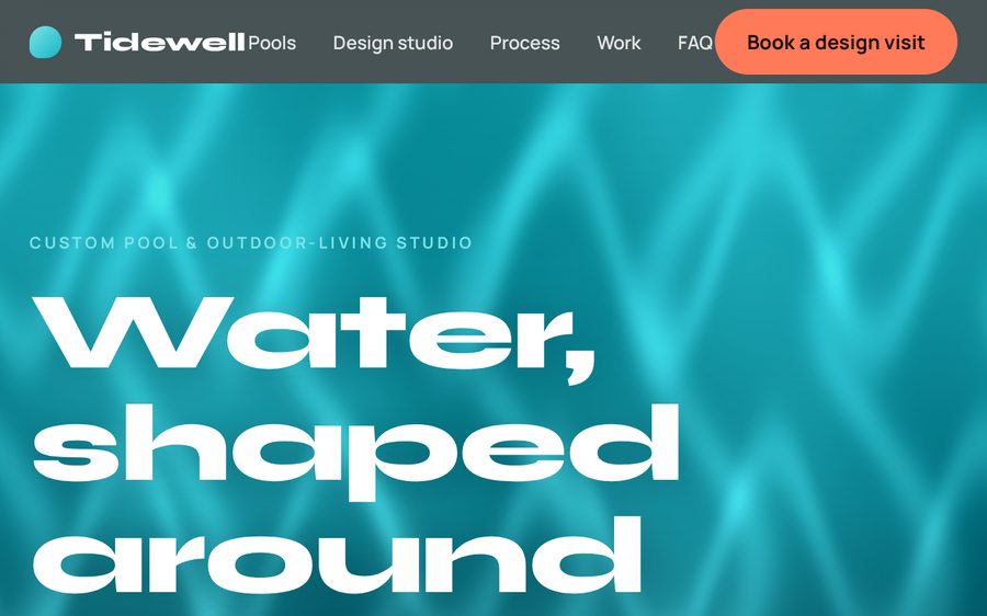 Tidewell Pool Studio sample website