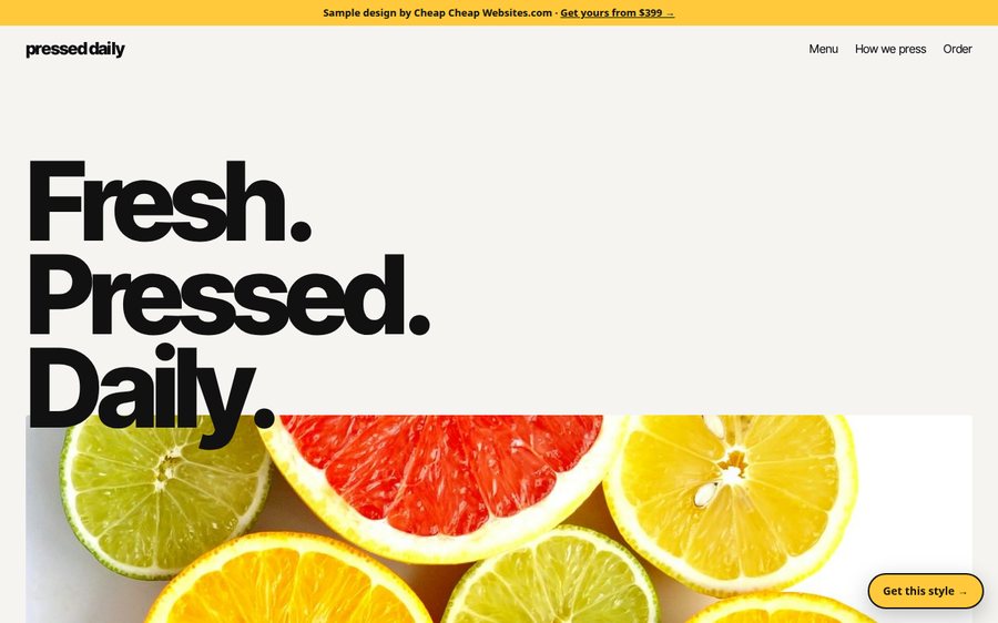 Pressed Daily sample website