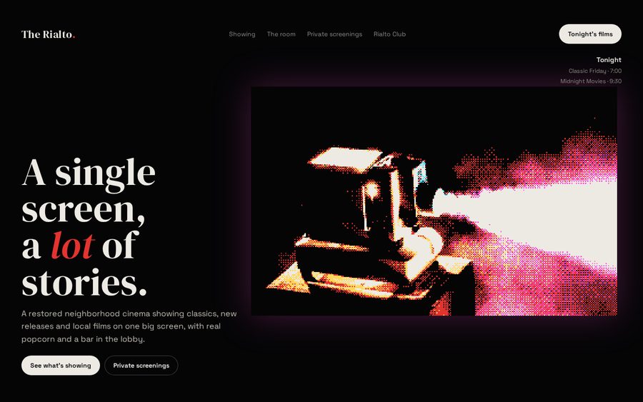 The Rialto Picture House sample website