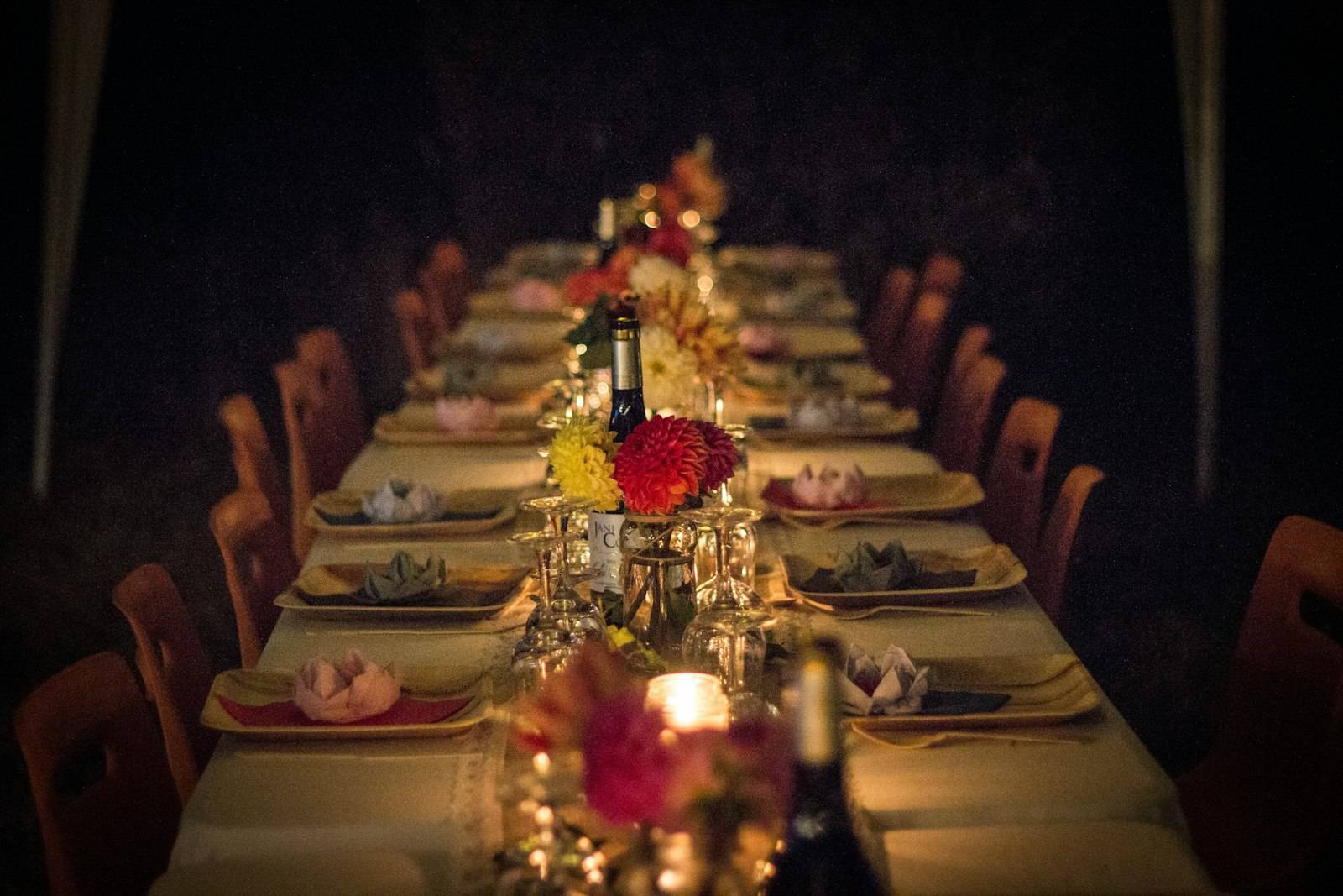 Dinner by candlelight