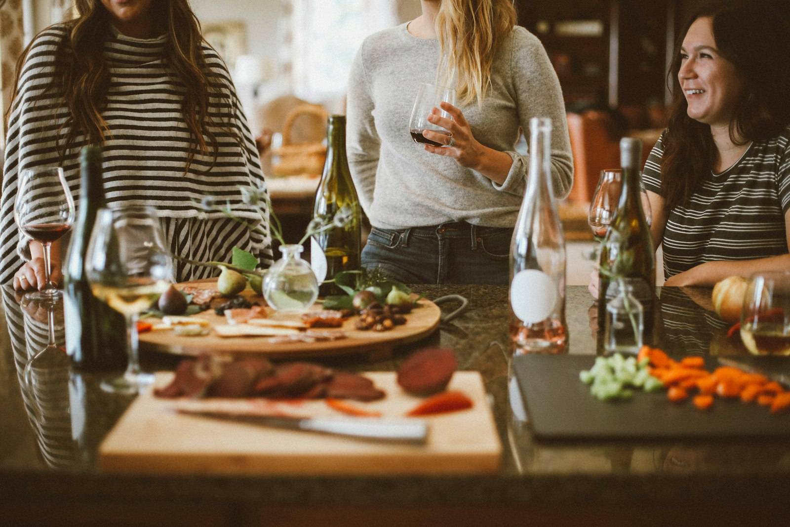 Friends sharing wine