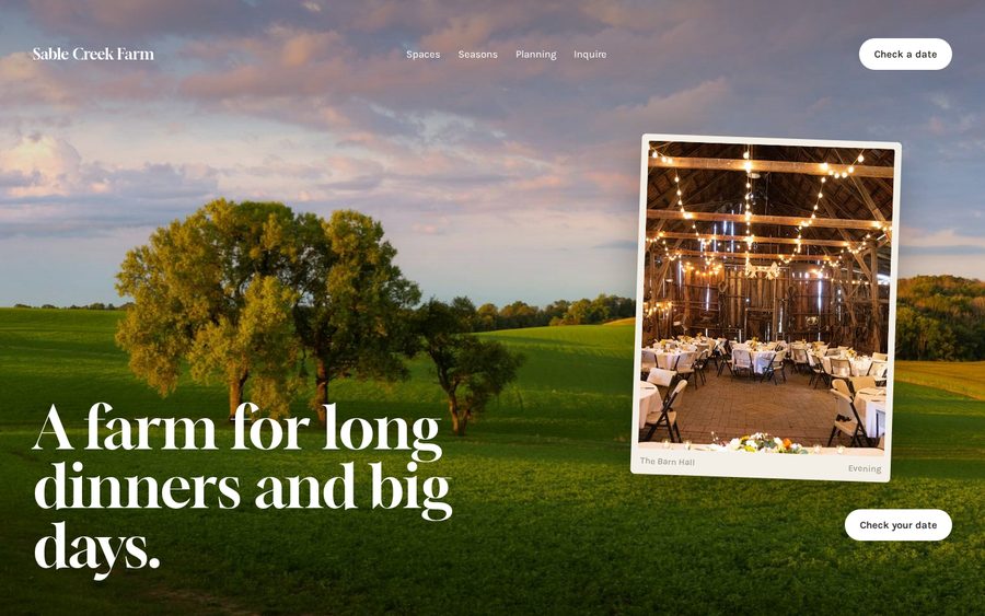 Sable Creek Farm sample website