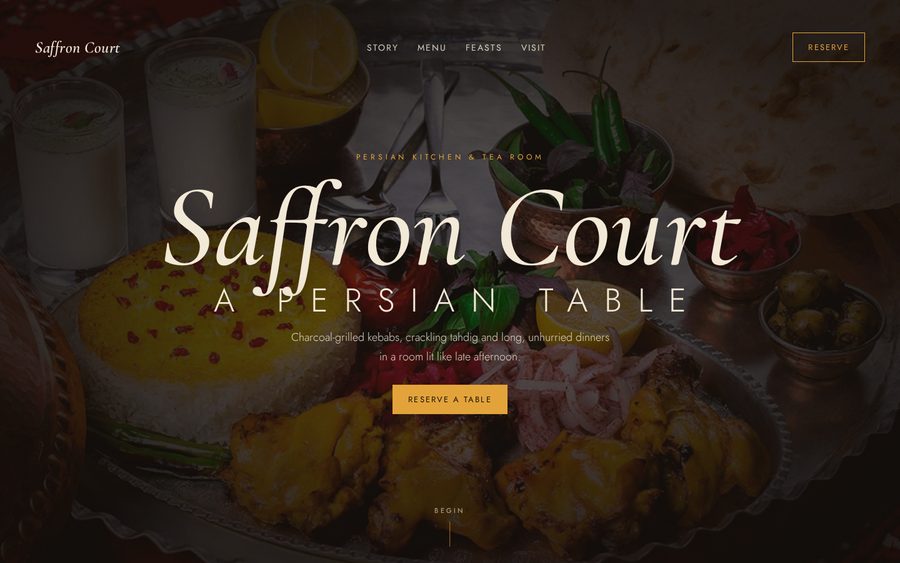 Saffron Court sample website
