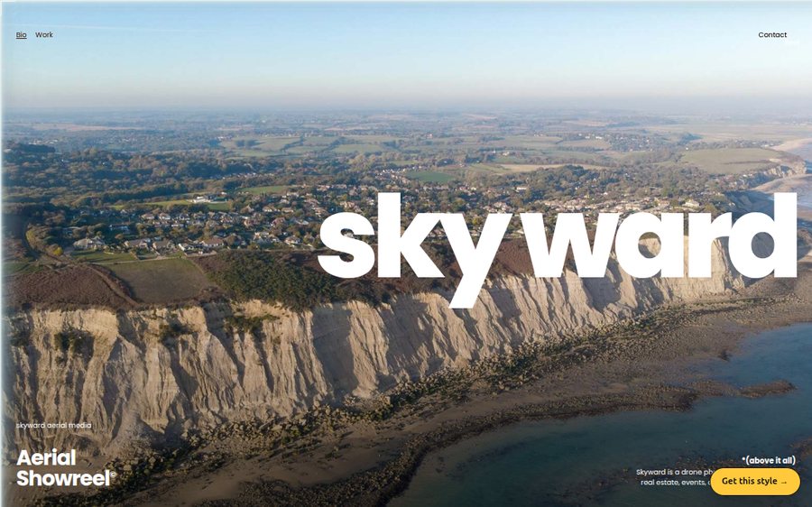 Skyward Aerial Media sample website