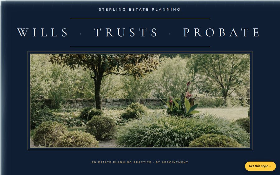 Sterling Estate Planning sample website
