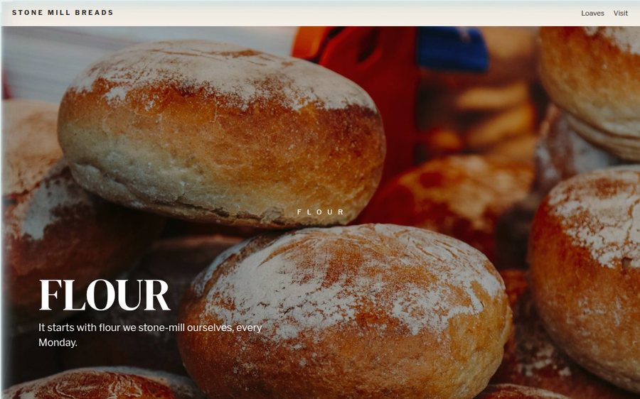Stone Mill Breads sample website