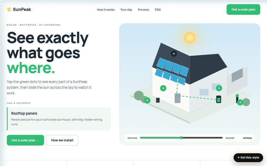 SunPeak Solar & Electric sample website