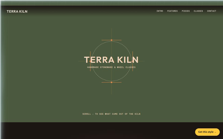 Terra Kiln Ceramics sample website
