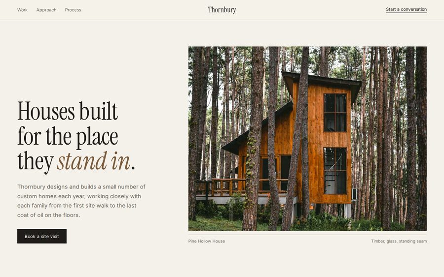 Thornbury Custom Homes sample website