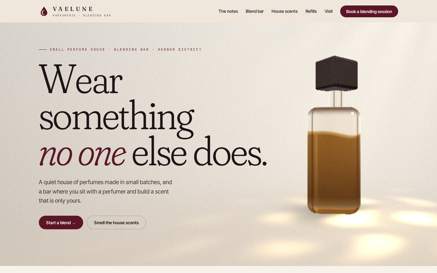 Vaelune sample website
