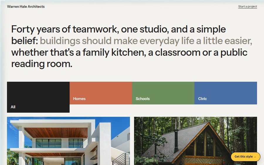 Warren Hale Architects sample website